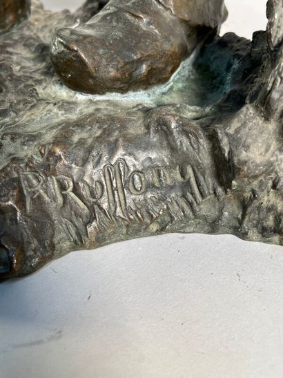 null RUFFONY 

"Le faucheur", 

sujet en bronze signé 

H : 79 cm