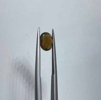 null Opale ovale facetté sur papier - 0.75 ct