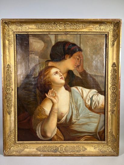 null Ecole française du XVIIIème

"Deux femmes au collier de perles"

huile sur toile...