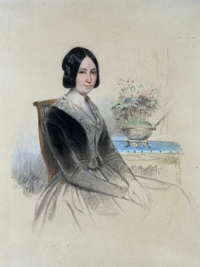 null ETEX Jules (1810-1889)

"Femme assise"

aquarelle

Signée à gauche et datée...