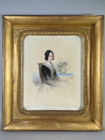 null ETEX Jules (1810-1889)

"Femme assise"

aquarelle

Signée à gauche et datée...