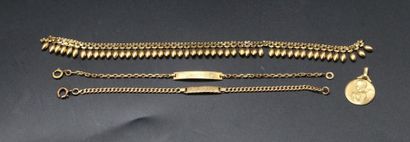 null Ensemble de bijoux en or jaune 750 millièmes : élément de collier draperie,...