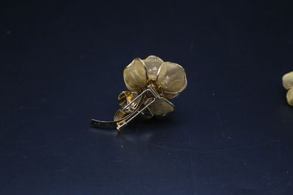 null PIAGET

Clip de corsage et paire de clips d'oreilles "Rose" en or jaune 750...