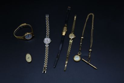 null Ensemble de sept montres anciennes et modernes, de dame