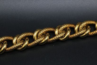 null Georges LENFANT, Bracelet in yellow gold 750 thousandths with twenty links alternated...