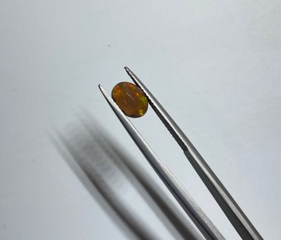 null Opale ovale facetté sur papier - 0.70 ct