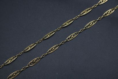 null Chain in yellow gold 750 thousandths filigree, 6.58 g / L. 45 cm