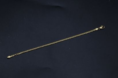 null Bracelet en or jaune 750 millièmes maille plate - 4.68 g / L. 18.5 cm (petit...