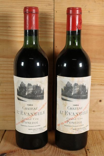 null 2 blles Ch. L'EVANGILE Pomerol 1964 - Low neck, damaged capsules
