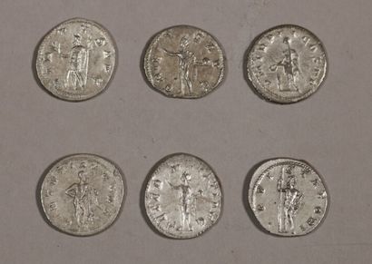 null Gordien III (238-244), Antoniniens, 6 exemplaires 

TTB/Sup