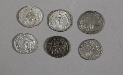 null Gordien III (238-244), Denier et 5 Antoniniens, 6 monnaies

TTB/Sup