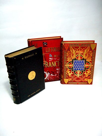 null 21. [Publisher's hardcovers]. Set of 3 large volumes in decorated publisher's...