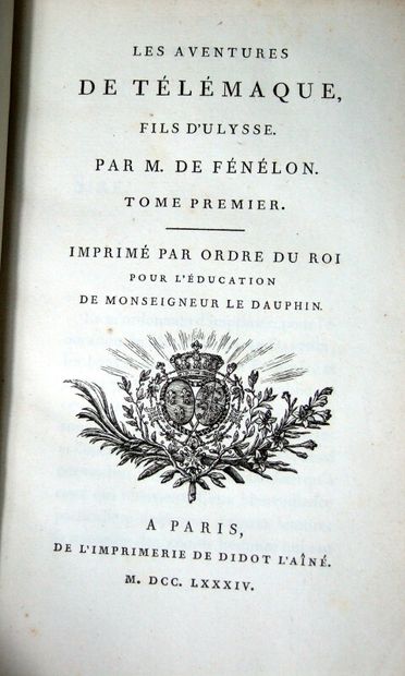 null 45. FENELON (F. de Salignac de La Motte). The adventures of Telemachus, son...