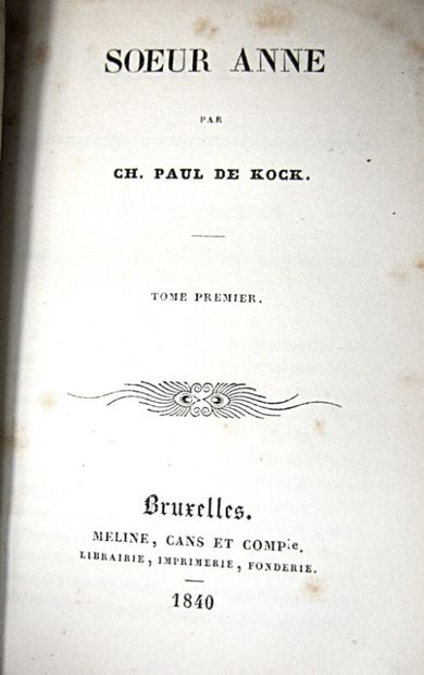 null 27. KOCK (Paul de). Works. Brussels, Méline & Cans, 1840-1844. 27 vol. in-16,...