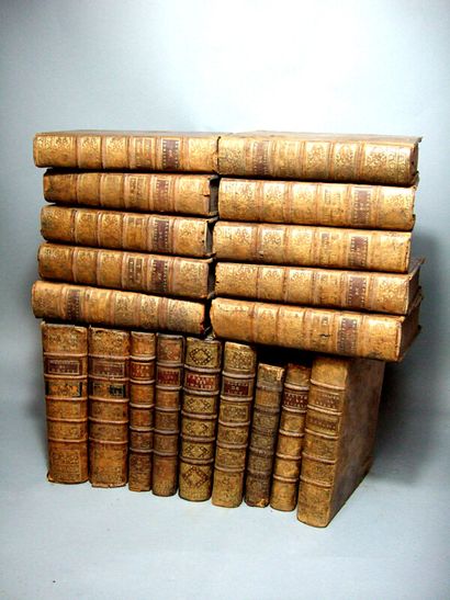 null 38. [Droit]. Ensemble de 19 volumes in-4 du XVIIIe traitant de matières juridiques...