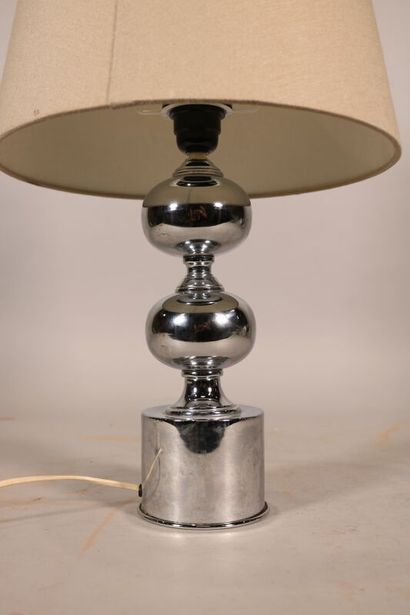 null See Delmas ball lamp in chromed metal, circa 1970

Height 52 cm with lampsh...