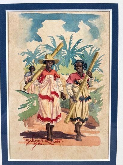 null RAKOTO Gilbert (XIX-XX)

"African women".

Pair of watercolors

signed lower...