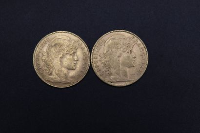 null Deux pièces de 10 francs or - 6.45 g