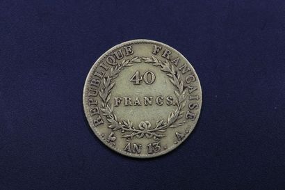 null Pièce de 40 francs en or Napoléon An 13 A - 12.80 g