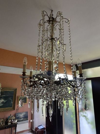 null Cage chandelier with six lights H. 101 cm