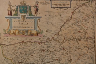 null Map of the 17th century representing the diocese of Sarlat. 

Enhanced engraving

39...