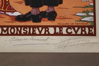 null Jacques LE TANNEUR (1887-1935) 

Satan and Monsieur le Curé

Stencil signed...