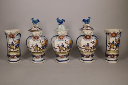 null DESVRES

Garniture de cinq vases dans le goût de Delft composée de trois vases...