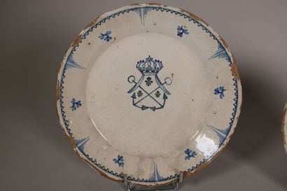 null NEVERS

Two revolutionary plates one in blue monochrome with decoration of two...