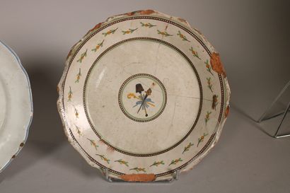 null NEVERS

Three revolutionary plates with contoured edge with polychrome decoration,...