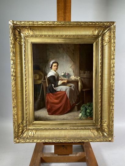 null Gustave-Adolphe CHASSEVENT-BACQUES (1818 - 1901)

Young woman sitting with a...