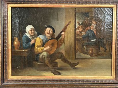 null Dutch school of the 19th century

tavern scene 

oil on canvas

22,5 x 33 c...