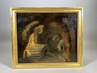 null LEBRUN (19th century) 

Interior view taken from the gallery of the Colosseum

Oil...