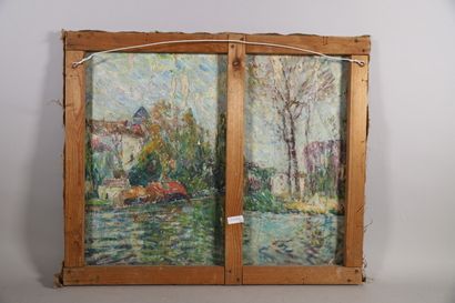 null Modern school, early 20th century 

Edge of a canal 

oil on canvas

46 x 56...