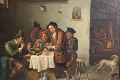 null French school of the XIXth century in the taste of David TENIERS LE JEUNE (1610-1690)

Tavern...