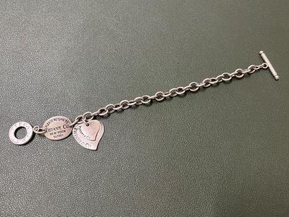 null Tiffany & Co, silver bracelet 925 thousandths, chain with links forçat, with...