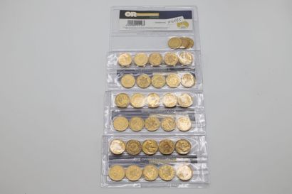 null 33 coins of 20 francs gold Napoleon III - under seal