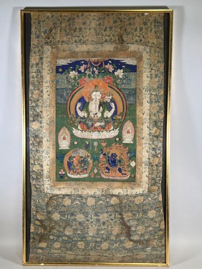 null TIBET - XVIIIe/XIXe siècle

Thangka, détrempe sur toile, Avalokiteshvara, Chaturbhuja...