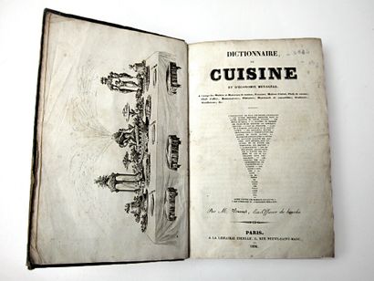 32. BURNET. Dictionnaire de cuisine et d'économie...
