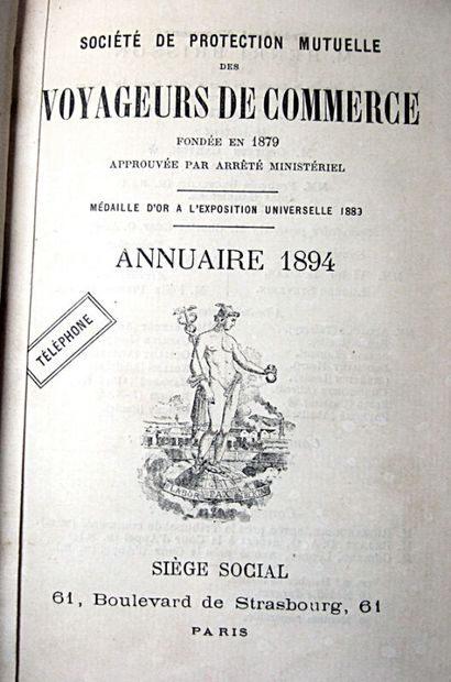 null 8. [Annuaire]. Annuaire 1894 de la société de protection mutuelle des voyageurs...