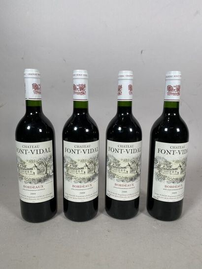 4 blles Ch. Fond-Vidal Bordeaux 2000