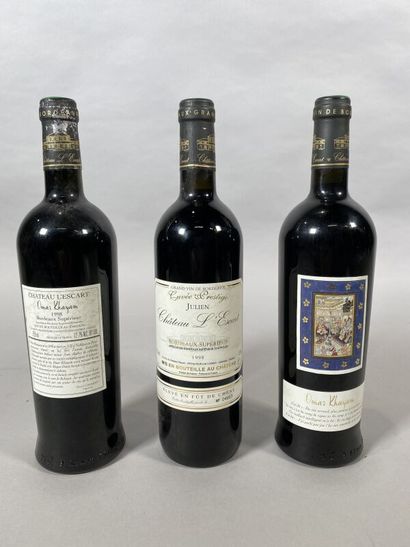 6 blles Ch. L'Escart Bordeaux supérieur 1998...