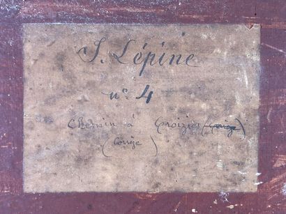 null Joseph LEPINE (1867-1943)
Chemin à Croizies
Huile sur carton signée en bas à...