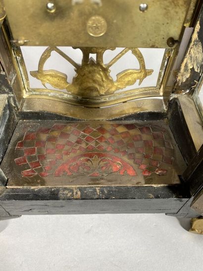null Cartel in Boulle style marquetry in counterpart with rich ormolu decoration,...