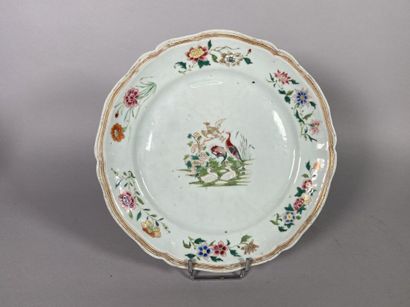 CHINA 
Round porcelain dish with central...