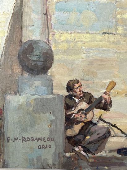 null François Maurice ROGANEAU (1883-1973)
La rue aux escaliers à Orio
Huile sur...