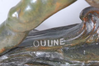 null Alexandre OULINE (1918-1940)
Allégorie de la vitesse
Sujet en bronze signé sur...