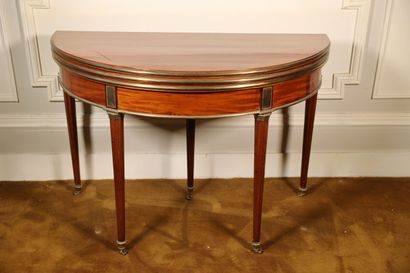 Mahogany veneered dining and game table with...