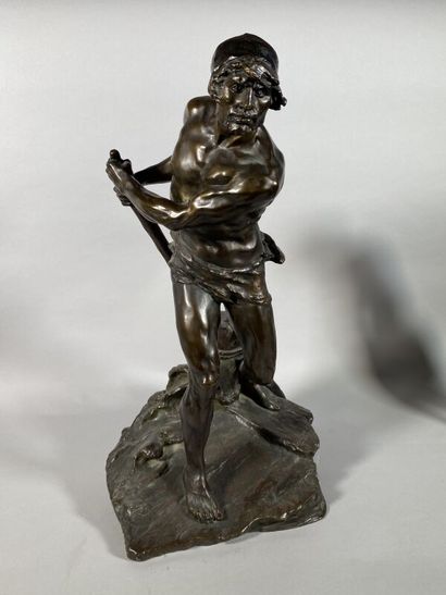 null Georges COLIN (1876-1917)
Le rameur
Sujet en bronze signé sur la terrasse, sur...