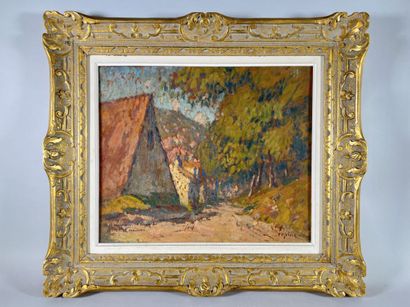 null Joseph LEPINE (1867-1943)
Road to Croizies
Oil on cardboard signed lower right...