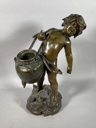 null Auguste MOREAU (1834-1917)
The water carrier 
Subject in bronze, signed on the...